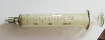 30ml old material eight-one material metal head glass syringe