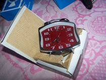 Stock white dove brand full mechanical alarm clock