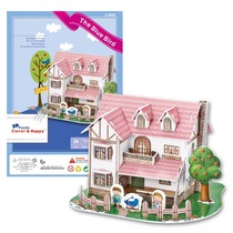 Cherobon 3d Stereo Puzzle Blue Bird Children Puzzle Early Teaching Toy Adult Puzzle Paper Simulation Hand Model