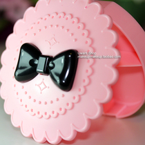 Japanese limited pink bow shape false eyelashes special storage box is too cute to put 3 pairs