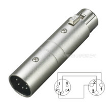 5P Cannon adapter 5-core male head turning three-core mother head guitar speaker microphone conversion head male to mother