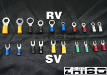 Round pre-insulated terminal RVS8-6 terminal block cold pressed terminal copper nose end 500 pack