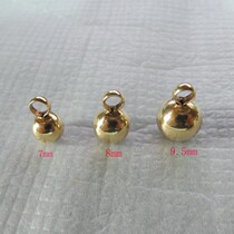 Brass solid button Dong and Miao clothes Copper buttons without flowers 7mm 8mm 9 5mm handmade copper buckle