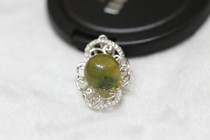 Mexico Pure Net Blue Perpper Pendant (Flower Toto 925 Silver Plated Platinum Inlaid Diamond) Blue Throng Diameter 1 4