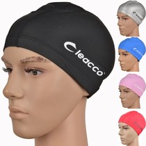 Liku swimming cap PU material cloth rubber cap breathable soft soft without big head long hair for men and women