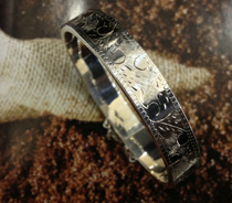 Thai imported-S Thai silver-embossed-bracelet spot couple 925 silver uninlaid National Style brand new silver ornaments