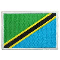 Embroidery clothes sticker Microstamp Tanzanian flag can be set as magic stick badge National flag Tactical morale badge