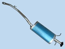 Double-layer pentarhombus 6400A rear section exhaust pipe stainless steel silencer 6400 exhaust pipe silencer