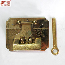 Far Confucian bronze sculpture Chinese antique Ming and Qing period Camphor jewelry box Makeup box Copper accessories Lock nose kit