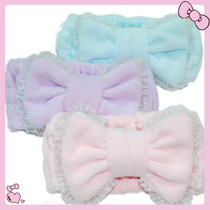 Wash hair belt wash face wrap headscarf bow lace lace edge