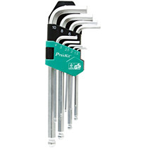 Taiwan imported Baogong 9 pieces HW-229B long ball head Allen wrench set hardware tool combination set