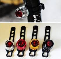 New Products High Cream Bright Round Ruby Mountain Bike Taillights Aluminum Alloy Bike Single Eye Helmet Light Warning Lights
