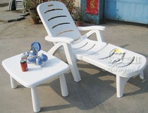 High-end thick pool lounge lounge chair folding chair move to shoot beach chair white plastic chair export quality