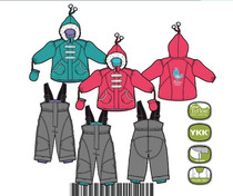 Canadian original single GAGOU TAGOU childrens ski suit suit girl cotton suit 12M-3T