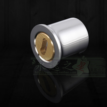 Pure copper thickened fixed pull rod head shower room glass strut head shower curtain rod single-pass flange seat 19-25mm