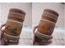 Tea Culture Collection of mountain trees and trees Old bamboo tea bucket with sculptor Chinese famous tea collection