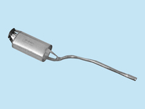 Exhaust pipe for all stainless steel car silencers in five-rhombus single-row rear section