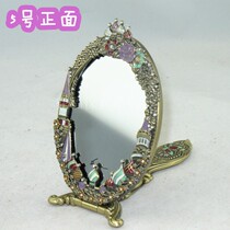 Russian features retro handle mirror Rose Castle folding bracket Harbin travel commemorative birthday gift