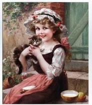 New big painting DMC cross stitch kit figure oil painting my cat