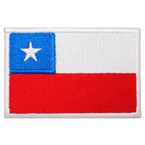 Embroidered clothes with micro-stamp square Chilean flag sticker chapter arms Chapter Microscale magic Magic Sticker Chest and Chest Cuff Mark Back custom