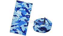 Outdoor headscarf face fishing sunscreen neck sleeve variable headscarf seamless riding headgear customized version sea blue camouflage