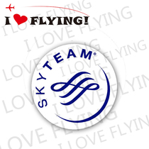 I love flying) SkyTeam travel boarding trolley case sticker sticker sticker