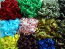 DIY material Barbie doll wig hair hair hair aodj doll bjd doll hair high temperature silk curly hair