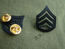 U.S. Metal Badge U.S. Marine Corps Lead Sergeant Dress Uniform Epaulettes Collar Black