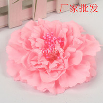 Han Edition Cloth Art Peony Great Flower Solid Texture Emulation Floral Head Flower Chest Flower Dress Wedding Decoration Manufacturer