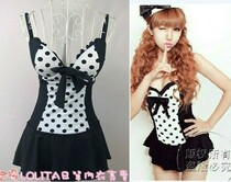 Cute Japanese maid dead library water ins ruffles small chest kawaii conjoined conservative thin student female swimsuit