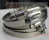 Wide range telescopic stainless steel hoop adjustable throat stirrup to make stainless steel tie pipe clamp fastening steel ring