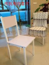 Special price Simple steel-wood dining chair Solid wood dining chair Stainless paint chair Chair Hotel chair