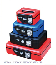 Clearance metal portable money box Cash register box Storage box Piggy bank Double lock mini safe Jewelry box