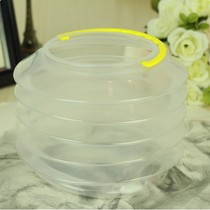 Transparent telescopic bucket washing pen barrel Foldable bucket Fine art Supplies to send sponges
