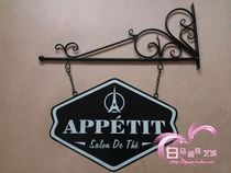 Fashion European wrought iron Billboard House signboard sign shop creative modern bracket can carry word