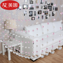Crystal bead curtain Partition curtain Living room aisle entrance Finished hanging cord curtain Bathroom door curtain Feng shui curtain
