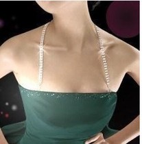 Color studded water drill shoulder strap dense drilling double-row metal diamond chain stealth underwear bra with multiple pieces
