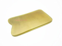 Natural yellow horn scraping board rectangular square scraping piece thin leg face massager