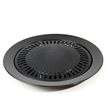 OUT-D Proud Barbecue Supplies Outdoor Travel Smoke-free Cast Aluminum Baking Pan-Non Stick Barbecue Frying Pan B-5