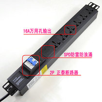 PDU cabinet special socket 16A rack type terminal block short circuit protection 6 bit SPD lightning protection surge plug
