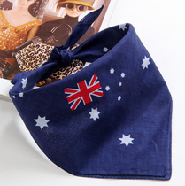 Australian flag headband accessories Pure cotton outdoor donkey riding cover hip-hop hip-hop dance headband factory direct sales