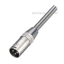 New cargo long spring three-core Cannon male head Carnon plug 3PIN balance head microphone microphone wiring