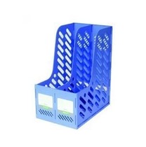 File rack magazine rack Huajie stationery combined two magazine rack H328 Blue