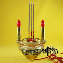 Copper electric incense burner Plug-in pure Copper electronic incense burner for the Buddha live candle Changming Lamp Buddha Hall Buddha front worship candlestick