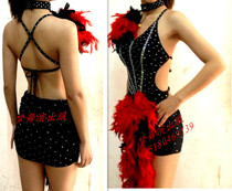 Dream Dance Plays Out of Adult Latin Match Performance Skirt Less Feather practice Costume Glutes for a New 0003