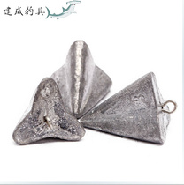 Triangle lead drop No. 3 80g lead thallium positioning lead drop belt fixing ring lead drop fishing accessories