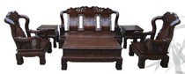 Guang-style sofa 6-piece set of old elm sofa Antique solid wood furniture Classical furniture Ming and Qing Warring States sofa