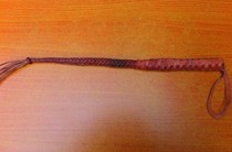 Whip special fine red 90cm equestrian whip training whip Dog training whip leather handle