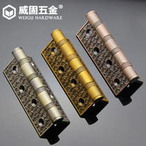 (Weigu) stainless steel 4 inch Chinese hinge retro carved classical bearing hinge club door hinge
