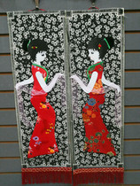 Laba dyn cloth painting school kindergarten wall decorative painting ethnic tourism handicraft gift figure hanging painting